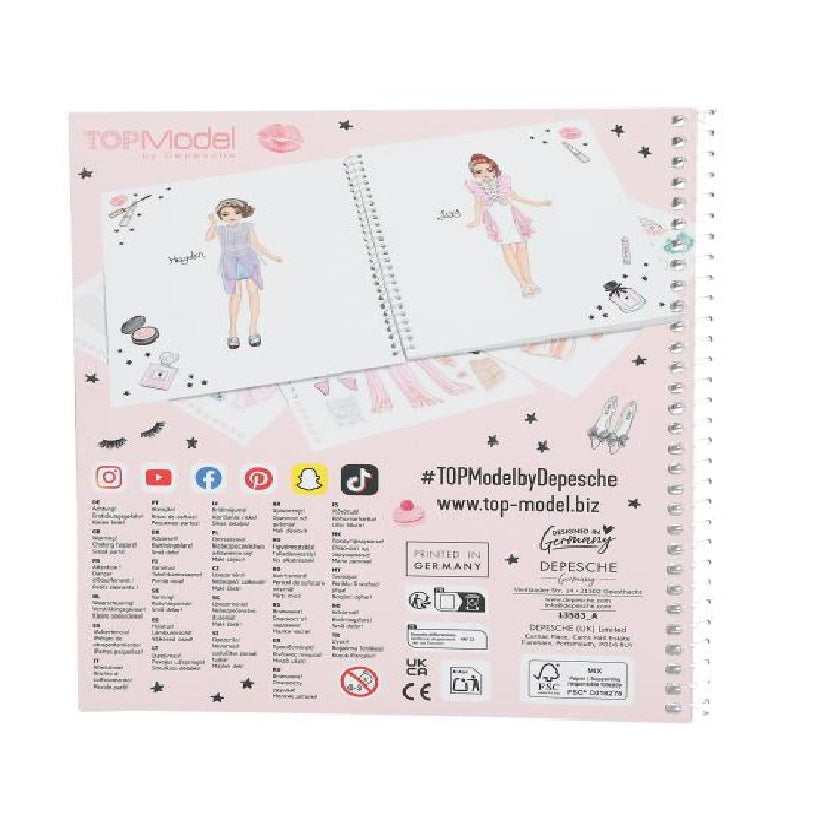 Top Model Create Your Glam Look Colouring Sticker Book