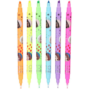 Top Model Neon Dble Highlighter & Fineliner 6 Pens