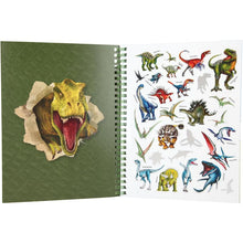 Load image into Gallery viewer, Dino World Colouring Book with Colouring Pens &amp; Stickers