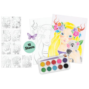 Top Model Water Colouring Paper - 10 x Designs