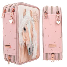Load image into Gallery viewer, Miss Melody Triple Filled Pencil Case Romantic (horse head)