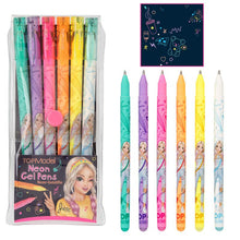 Load image into Gallery viewer, Top Model Neon Gel Pen Set 6pc
