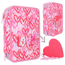 Load image into Gallery viewer, Top Model Triple Filled Pencil Case One Love (Hearts)