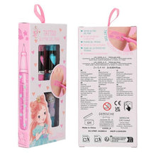 Load image into Gallery viewer, Princess Mimi Tattoo Glitter Gel Pens with Stencil