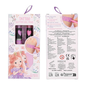 Princess Mimi Tattoo Glitter Gel Pens with Stencil