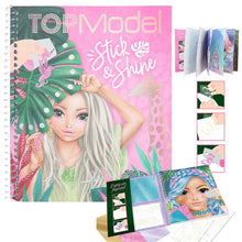 Load image into Gallery viewer, Top Model Colouring Book Stick &amp; Shine Tattoo Stickers