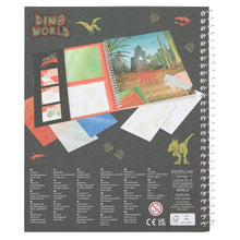 Load image into Gallery viewer, Dino World Colouring Book Stick &amp; Shine