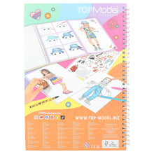 Load image into Gallery viewer, Top Model Colouring Book with Stickers, Pen &amp; Pencil Set