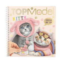 Load image into Gallery viewer, Top Model Dress Me Up Kitty Sticker Book