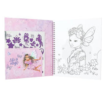 Load image into Gallery viewer, Top Model Colouring Book with Sequins Fairy Love