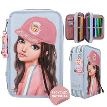 Load image into Gallery viewer, Top Model Triple Filled Pencil Case with Pendant