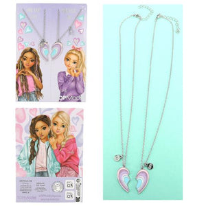 Top Model BFF Necklace Assorted Designs Silver/Gold 1pc