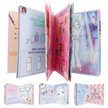 Load image into Gallery viewer, Top Model Colouring Book Beauty Fun (345 x stickers)