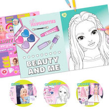 Load image into Gallery viewer, Top Model Colouring Book Beauty Fun (345 x stickers)