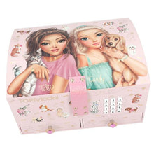 Load image into Gallery viewer, Top Model Jewellery Box w Code &amp; Sound (2xgirls w dog &amp; cat)