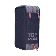 Load image into Gallery viewer, Top Model Triple Filled Pencil Case Wolf (girl w wolf pup)