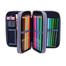 Load image into Gallery viewer, Top Model Triple Filled Pencil Case Wolf (girl w wolf pup)
