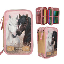 Load image into Gallery viewer, Miss Melody Triple Filled Pencil Case - Dusty Pink