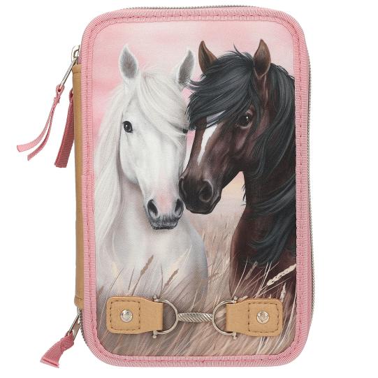 Miss Melody Triple Filled Pencil Case - Dusty Pink