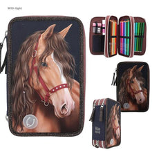 Load image into Gallery viewer, Miss Melody Triple Filled Pencil Case - Leo Glitter