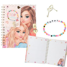 Load image into Gallery viewer, Top Model Happy Diary with Padlock &amp; Bracelet (2 x girls)