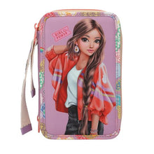 Load image into Gallery viewer, Top Model Triple Filled Pencil Case - Girl Power W/Pendant