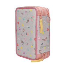 Load image into Gallery viewer, Top Model Triple Filled Pencil Case (2 x girls with monkey)