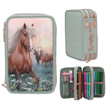 Load image into Gallery viewer, Miss Melody Triple Filled Pencil Case - 3 Horses