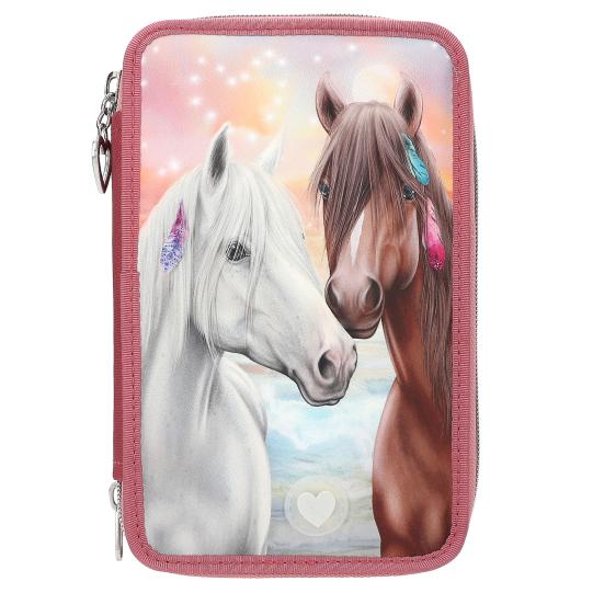 Miss Melody Triple Filled Pencil Case With LED