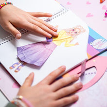 Load image into Gallery viewer, Top Model Dress Me Up Collage Book With Fabric Designs