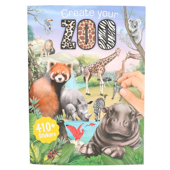 Create Your Zoo Colouring Book With 410 Stickers