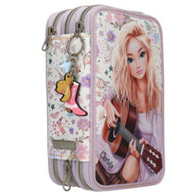 Load image into Gallery viewer, Top Model Triple Filled Pencil Case Cow Girl (girl w guitar)