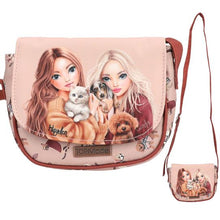 Load image into Gallery viewer, Top Model Small Shoulder Bag (2 x girls w cat &amp; dogs)