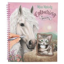 Load image into Gallery viewer, Miss Melody Colouring Book with Sequins (horse &amp; kitten)