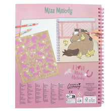 Load image into Gallery viewer, Miss Melody Colouring Book with Sequins (horse &amp; kitten)