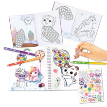 Load image into Gallery viewer, Ylvi Pop &amp; Paint Colouring Book with Unicorn Popper Toy
