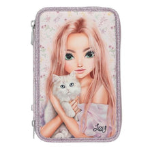 Load image into Gallery viewer, Top Model Triple Filled Pencil Case - Blooming Kitty