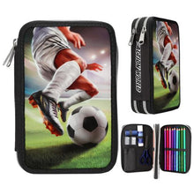 Load image into Gallery viewer, Action World Double Filled Pencil Case - Football (soccer)