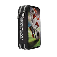 Load image into Gallery viewer, Action World Double Filled Pencil Case - Football (soccer)