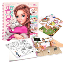Load image into Gallery viewer, Top Model Create Your Kitty Colouring Book w Stickers