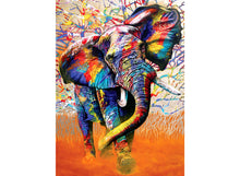 Load image into Gallery viewer, Puzzle 1000pc African Colours (Elephant in Vibrant Colours)