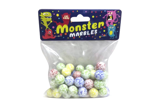 Speckled White Milky Marbles 16mm 50pc (Monster Marbles)