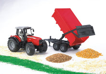 Load image into Gallery viewer, Massey Ferguson 7480 with Trailer Bruder