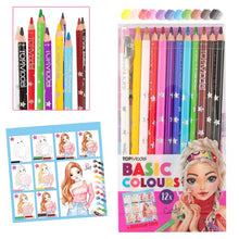 Load image into Gallery viewer, Top Model 12 x Basic Colouring Pencils &amp; Sharpener