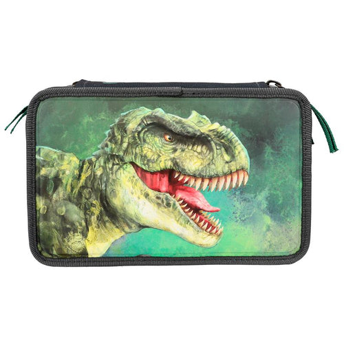 Dino World Triple Filled Pencil Case 3D Effect (T-Rex Head)