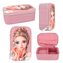 Load image into Gallery viewer, Top Model Jewellery Box Small Pink Glitter Queen