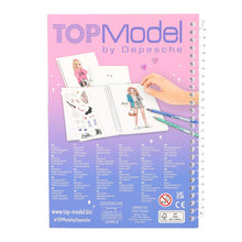 Load image into Gallery viewer, Top Model Pocket Colouring Book With Stickers Pink/Purple
