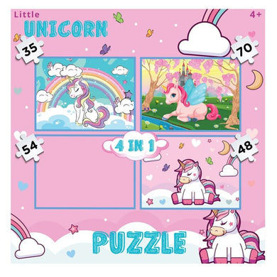 Puzzle 35, 48, 54, 70pc Little Unicorn (4 in 1)