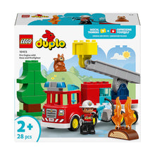 Load image into Gallery viewer, 10473 Fire Truck with Hose &amp; Firefighter Duplo
