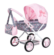 Load image into Gallery viewer, Cosy Dolls Pram (Pink/Dark Grey) (Bayer)